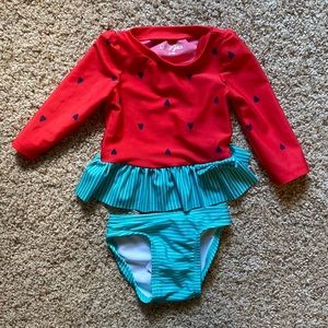 6-9 M Girl watermelon Swimsuit